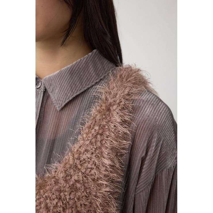 バックオープンポンポンヤーンベスト | AZUL BY MOUSSY | 詳細画像20 