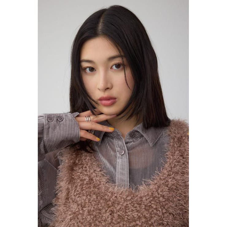 バックオープンポンポンヤーンベスト | AZUL BY MOUSSY | 詳細画像12 