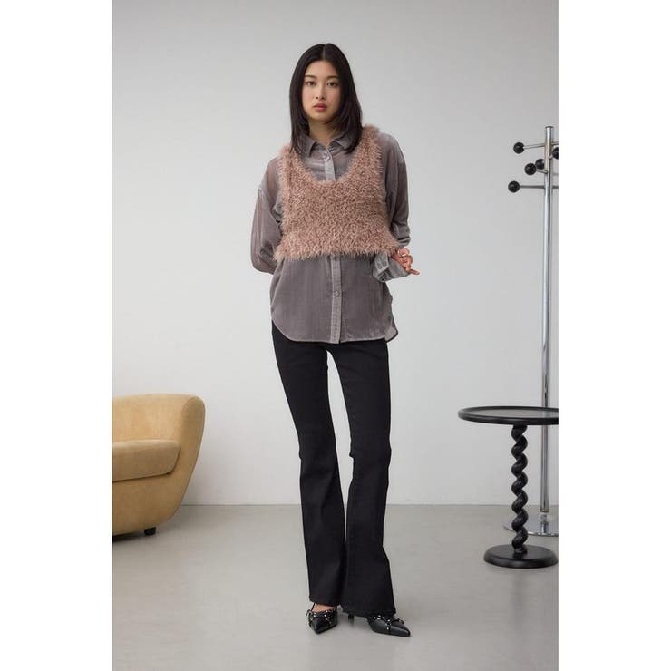 バックオープンポンポンヤーンベスト | AZUL BY MOUSSY | 詳細画像14 