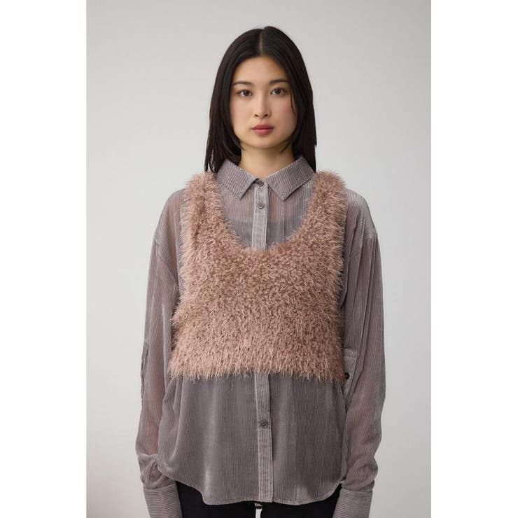 バックオープンポンポンヤーンベスト | AZUL BY MOUSSY | 詳細画像15 