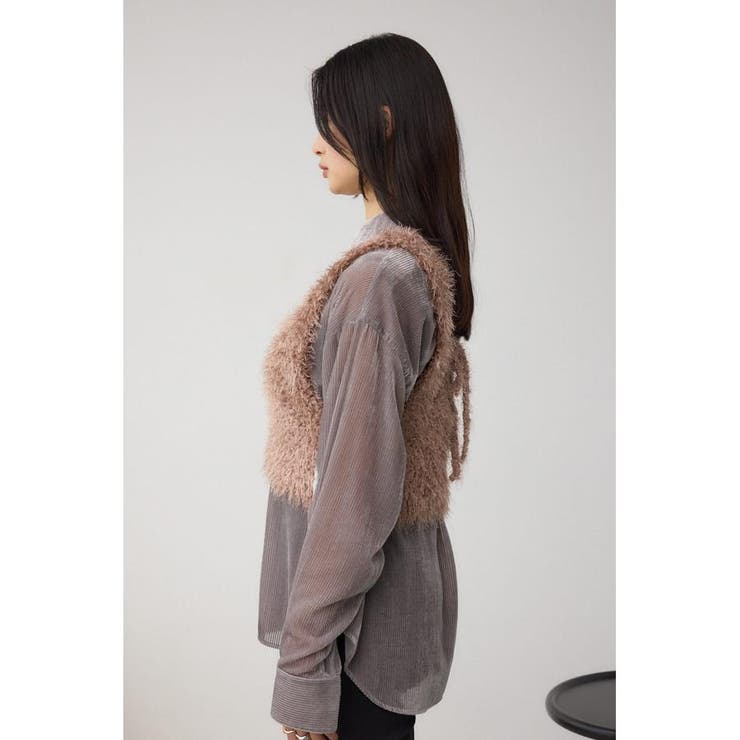 バックオープンポンポンヤーンベスト | AZUL BY MOUSSY | 詳細画像16 