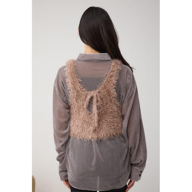 バックオープンポンポンヤーンベスト | AZUL BY MOUSSY | 詳細画像17 