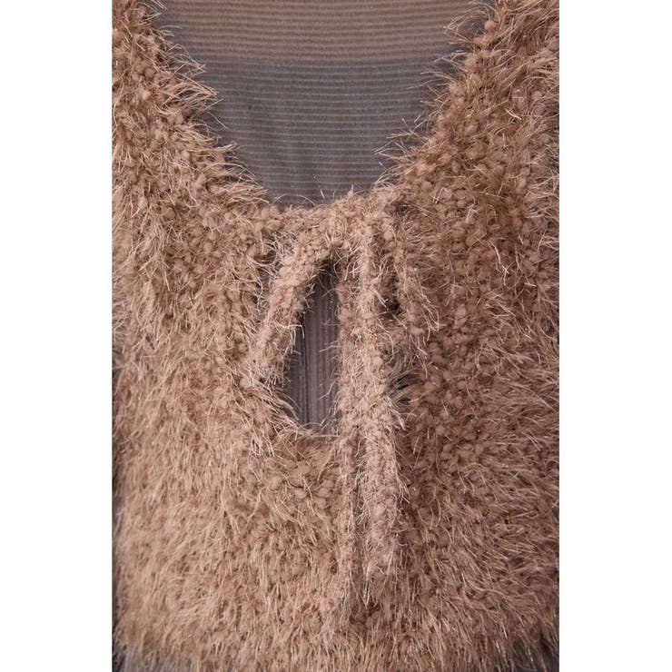 バックオープンポンポンヤーンベスト | AZUL BY MOUSSY | 詳細画像19 