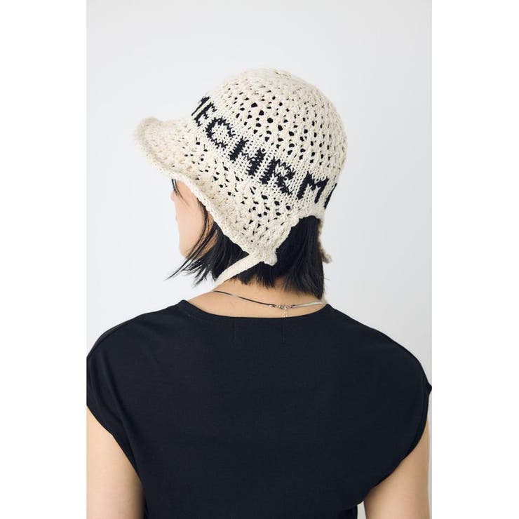 オープンワークニッティングロゴハット | AZUL BY MOUSSY | 詳細画像11 