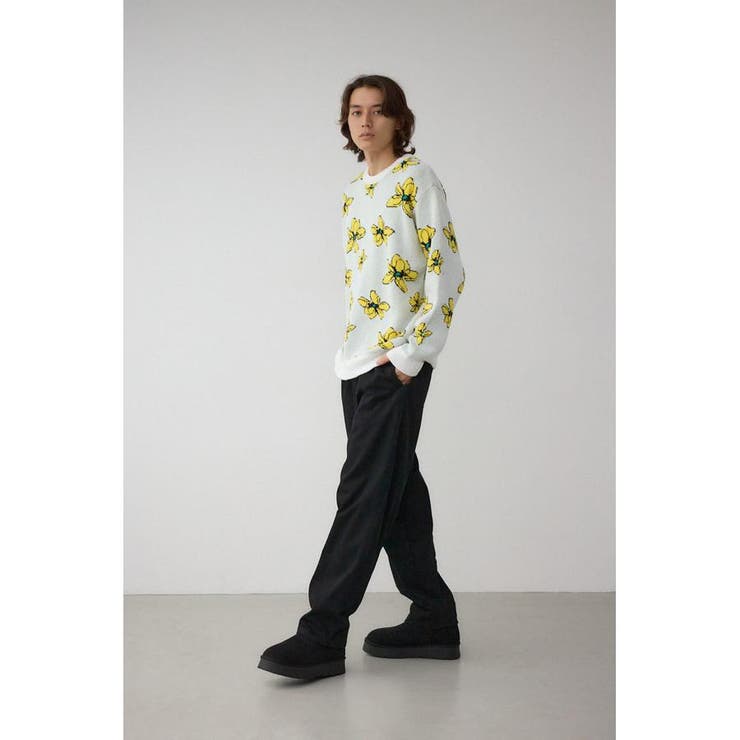 フラワーダブルジャガードニット | AZUL BY MOUSSY | 詳細画像5 