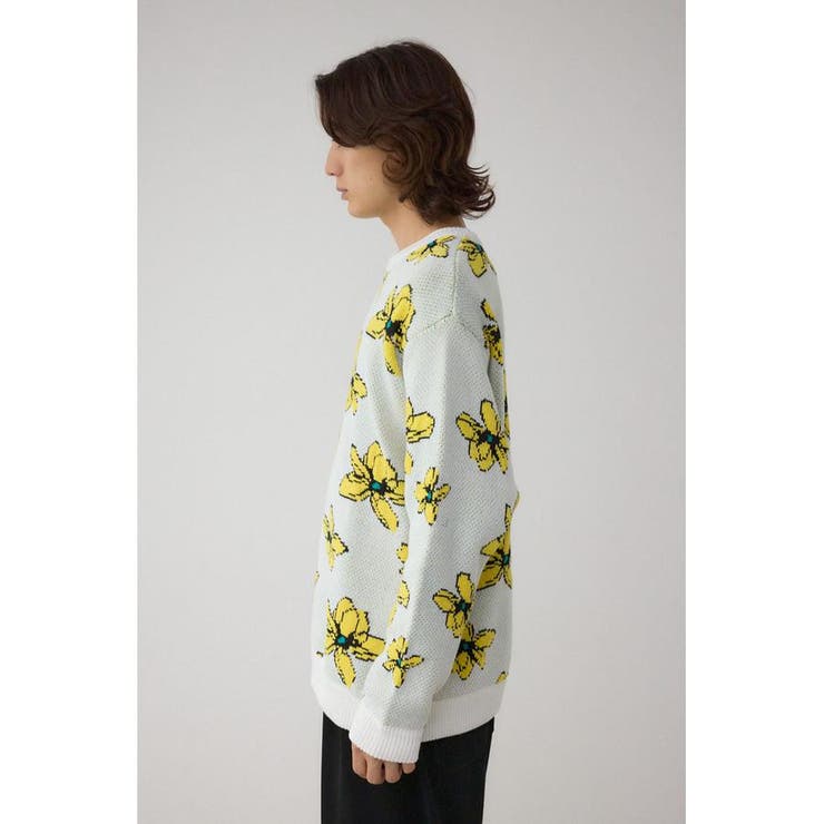 フラワーダブルジャガードニット | AZUL BY MOUSSY | 詳細画像7 