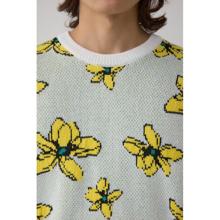 フラワーダブルジャガードニット | AZUL BY MOUSSY | 詳細画像9 