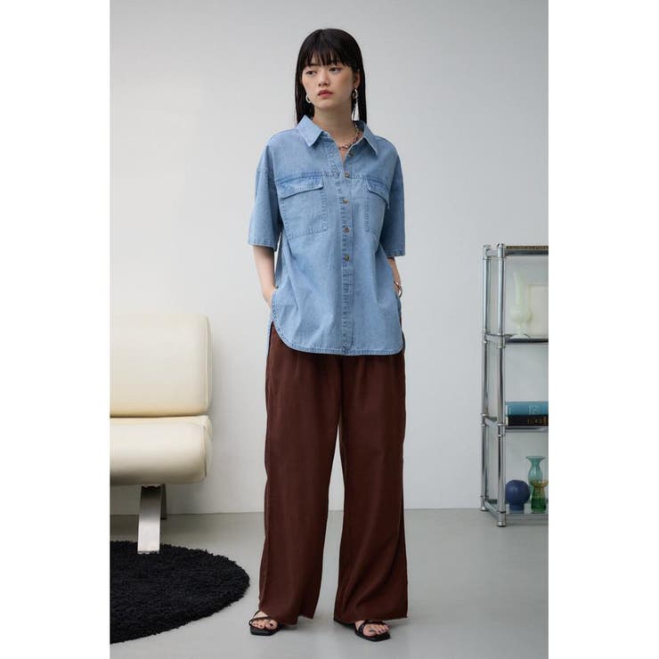 シャンブレーオーバーシャツ | AZUL BY MOUSSY | 詳細画像3