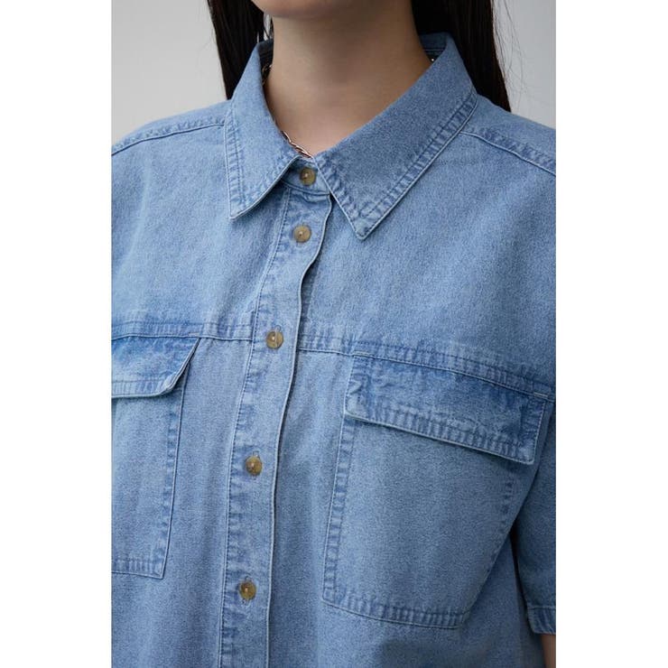 シャンブレーオーバーシャツ | AZUL BY MOUSSY | 詳細画像7