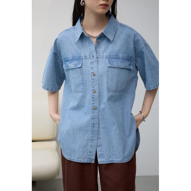 シャンブレーオーバーシャツ[品番：AZLW0022371]｜AZUL BY