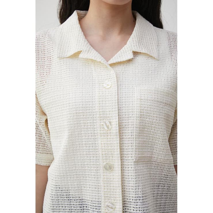 COTTON MESH HALF SLEEVE SHIRT | AZUL BY MOUSSY | 詳細画像8 