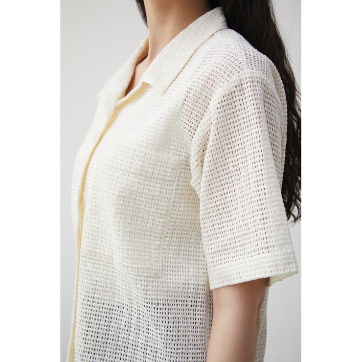 COTTON MESH HALF SLEEVE SHIRT | AZUL BY MOUSSY | 詳細画像9 
