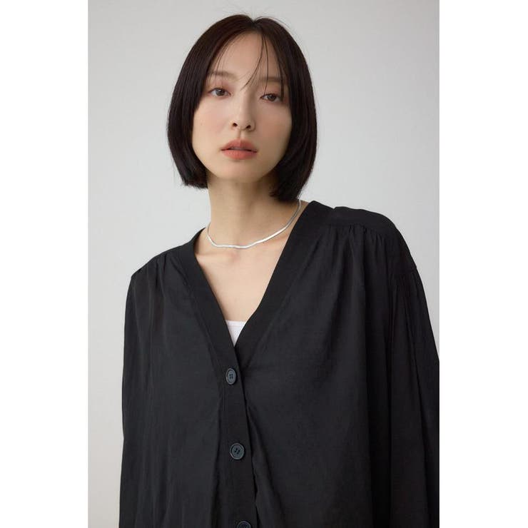 リブ付きシャツカーディガン | AZUL BY MOUSSY | 詳細画像2 