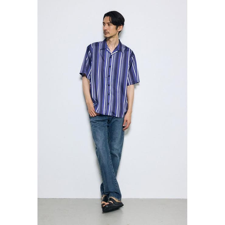 マルチストライプ半袖シャツ | AZUL BY MOUSSY | 詳細画像24 