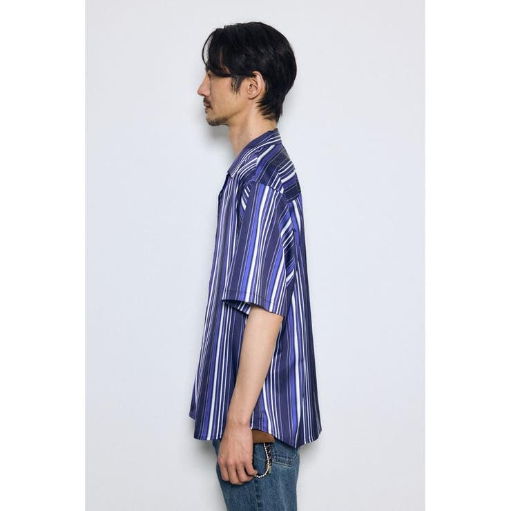 マルチストライプ半袖シャツ | AZUL BY MOUSSY | 詳細画像26 