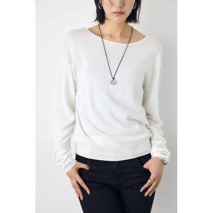 格上げ２WAYネックニット | AZUL BY MOUSSY | 詳細画像2 