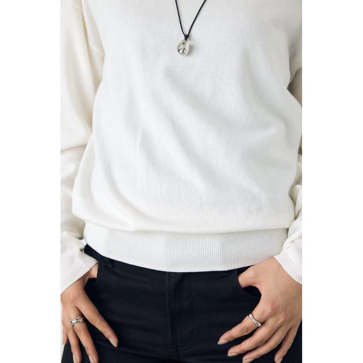 格上げ２WAYネックニット | AZUL BY MOUSSY | 詳細画像10 