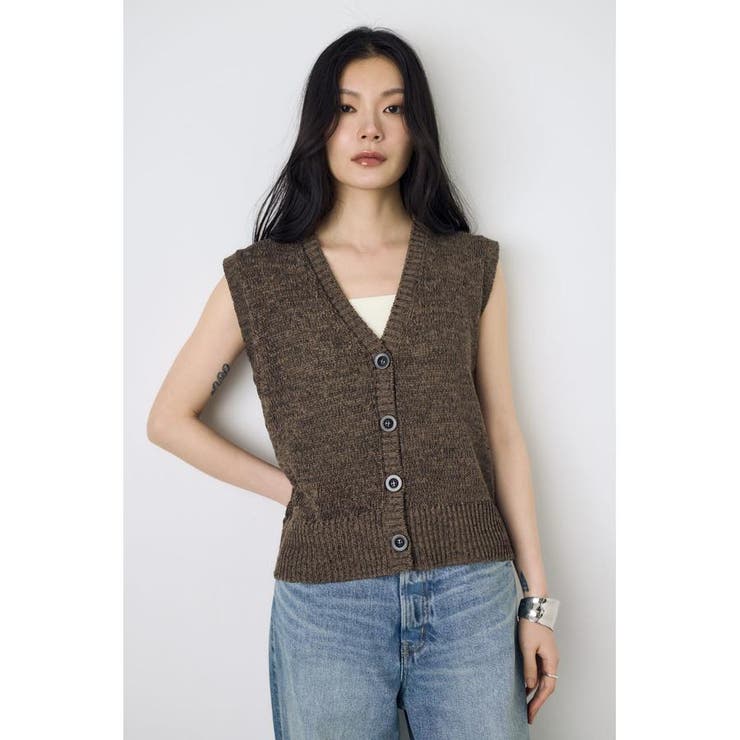 テープヤーンニットジレ | AZUL BY MOUSSY | 詳細画像19 