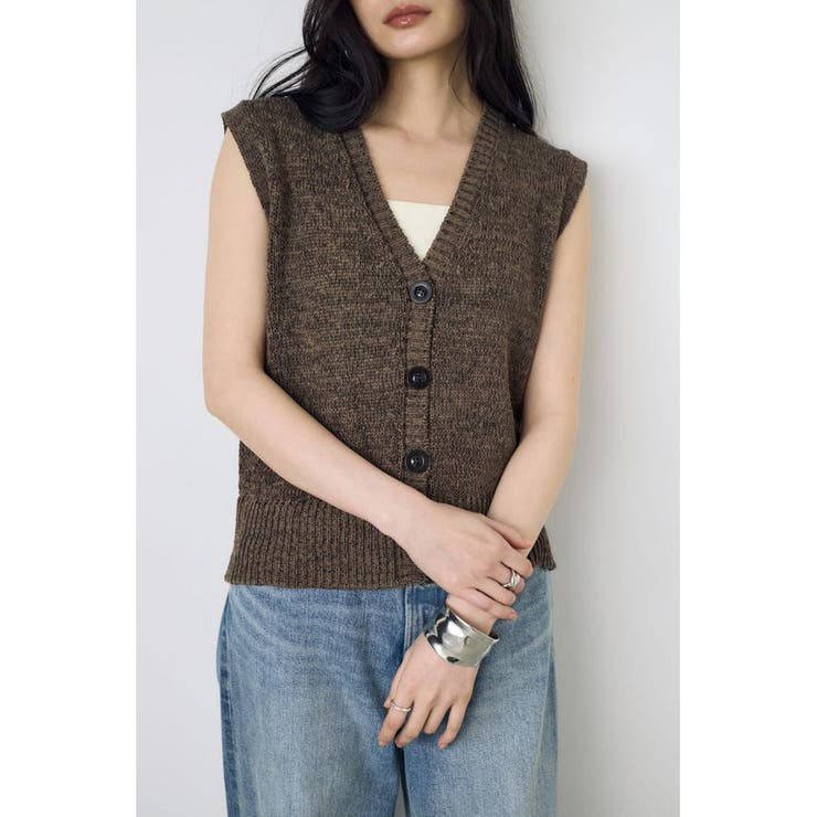 テープヤーンニットジレ | AZUL BY MOUSSY | 詳細画像20 