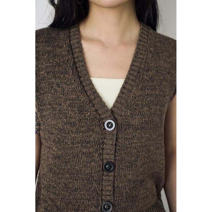 テープヤーンニットジレ | AZUL BY MOUSSY | 詳細画像25 