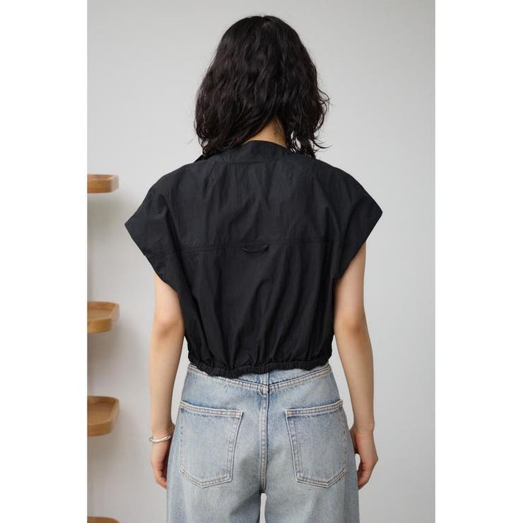 ドロストリングギャザーシャツベスト | AZUL BY MOUSSY | 詳細画像6 