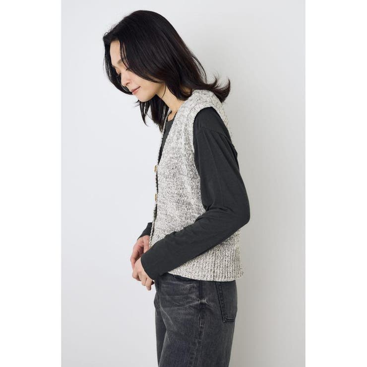 テープヤーンニットジレ | AZUL BY MOUSSY | 詳細画像12 