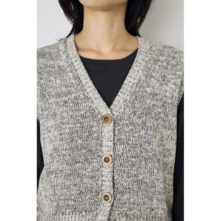 テープヤーンニットジレ | AZUL BY MOUSSY | 詳細画像15 