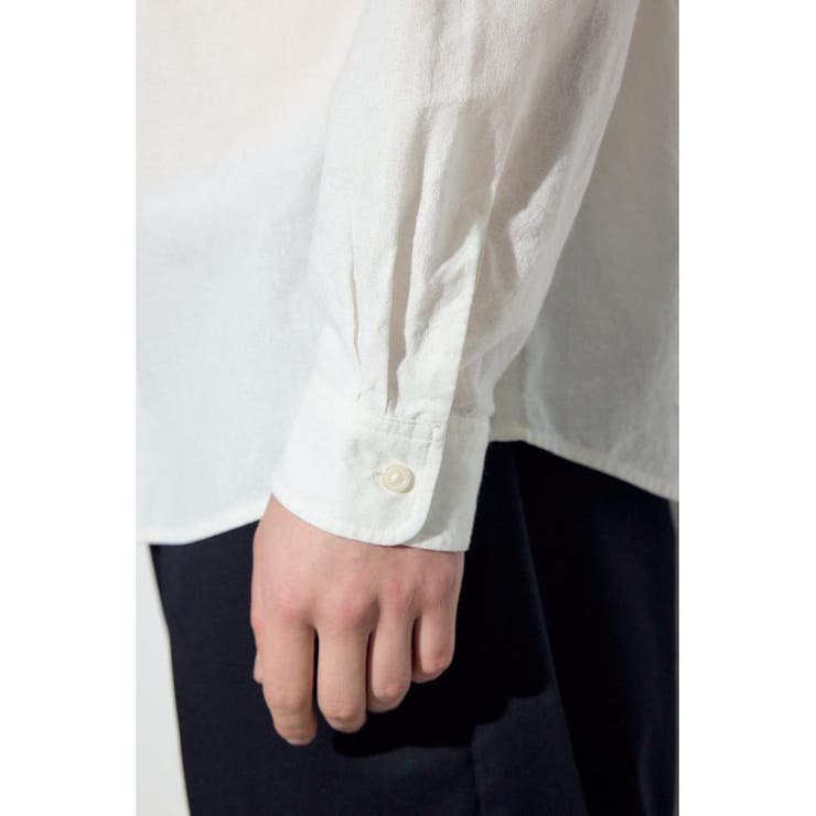 フレンチリネンCOOLMAXストライプシャツ | AZUL BY MOUSSY | 詳細画像10 