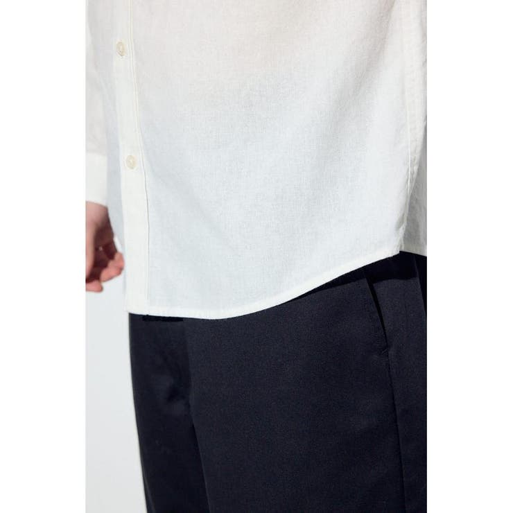 フレンチリネンCOOLMAXストライプシャツ | AZUL BY MOUSSY | 詳細画像11 