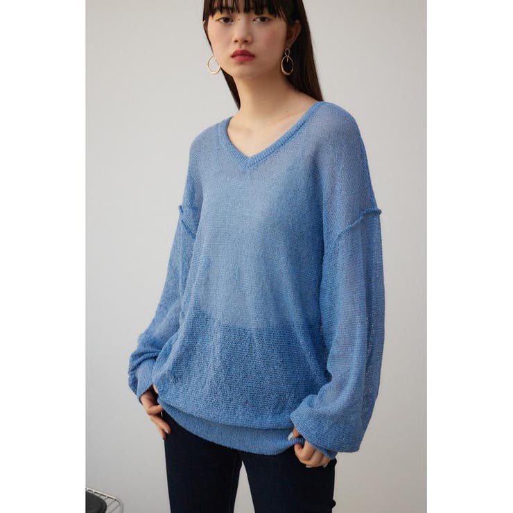 シアーグリッタールーズニット | AZUL BY MOUSSY | 詳細画像13 