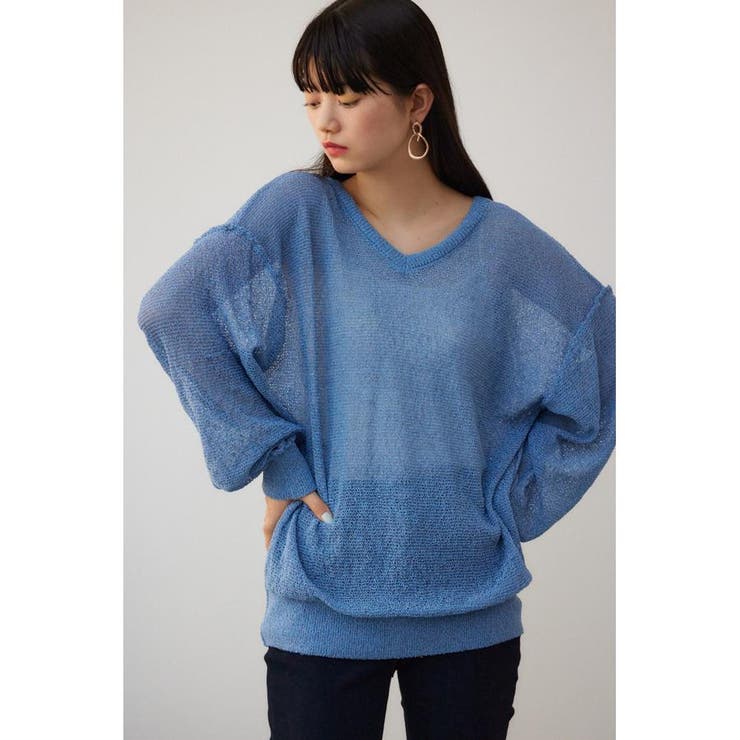 シアーグリッタールーズニット[品番：AZLW0021776]｜AZUL BY MOUSSY