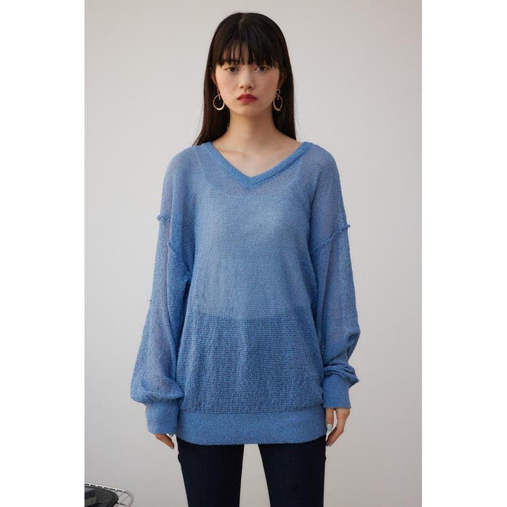 シアーグリッタールーズニット | AZUL BY MOUSSY | 詳細画像16 