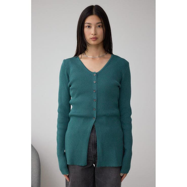 Vネックリブニットカーディガン | AZUL BY MOUSSY | 詳細画像16 