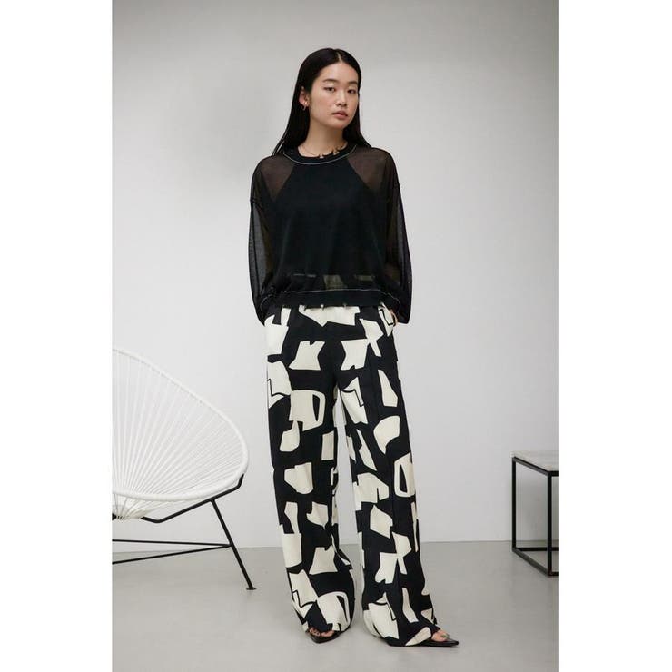 ジオメトリックパターンワイドパンツ | AZUL BY MOUSSY | 詳細画像4 