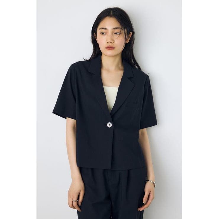 クロップドハーフスリーブジャケット | AZUL BY MOUSSY | 詳細画像1 