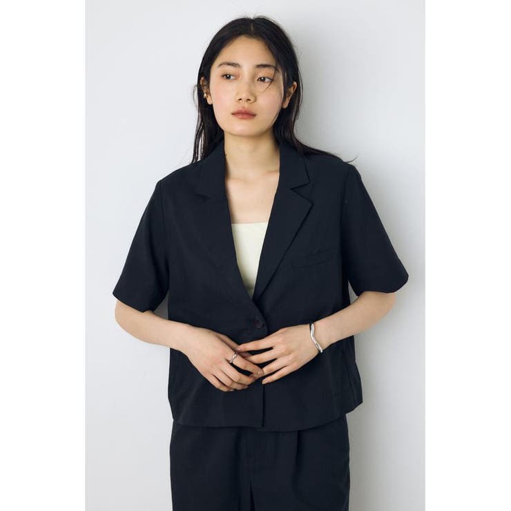 クロップドハーフスリーブジャケット | AZUL BY MOUSSY | 詳細画像2 
