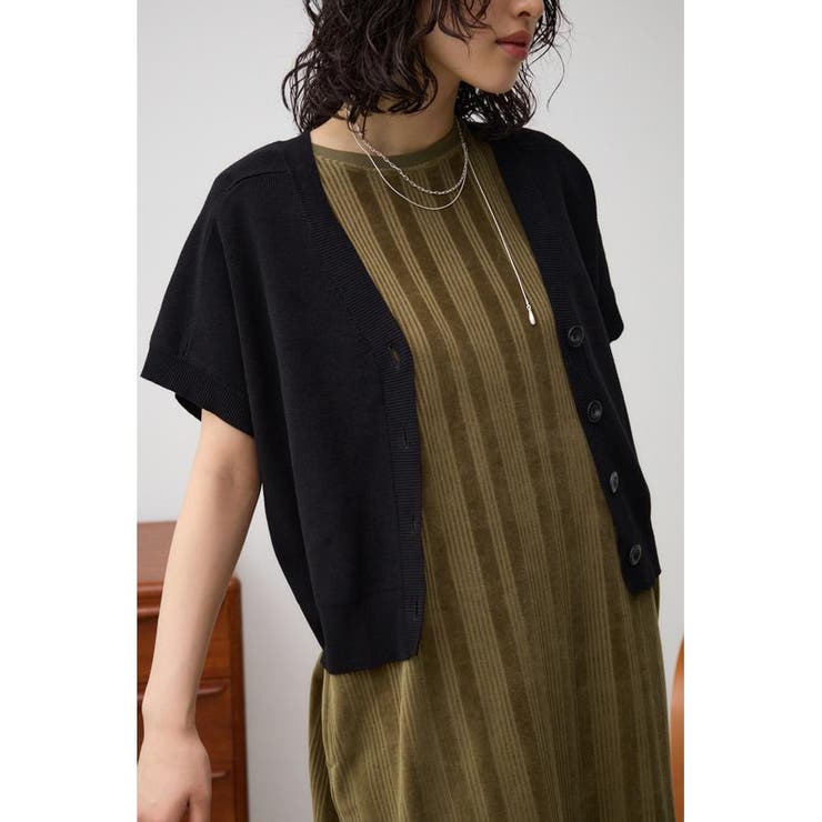 BLK | 半袖ニットカーディガン | AZUL BY MOUSSY
