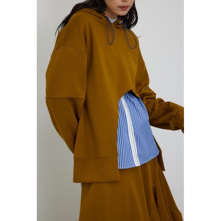 D/YEL3 | アシンメトリーラウンドフーディー | AZUL BY MOUSSY