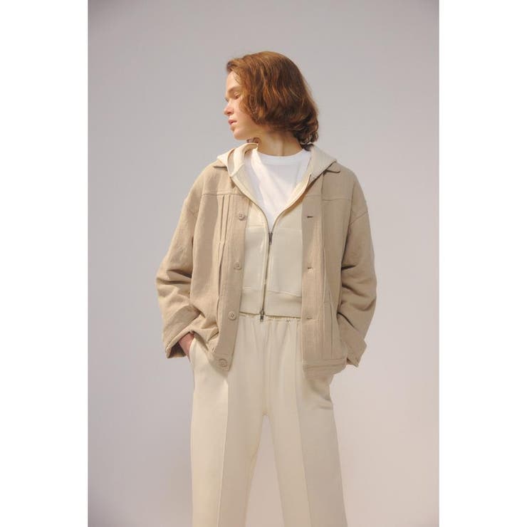 BEG | コットンリネンプリーツブルゾン | AZUL BY MOUSSY