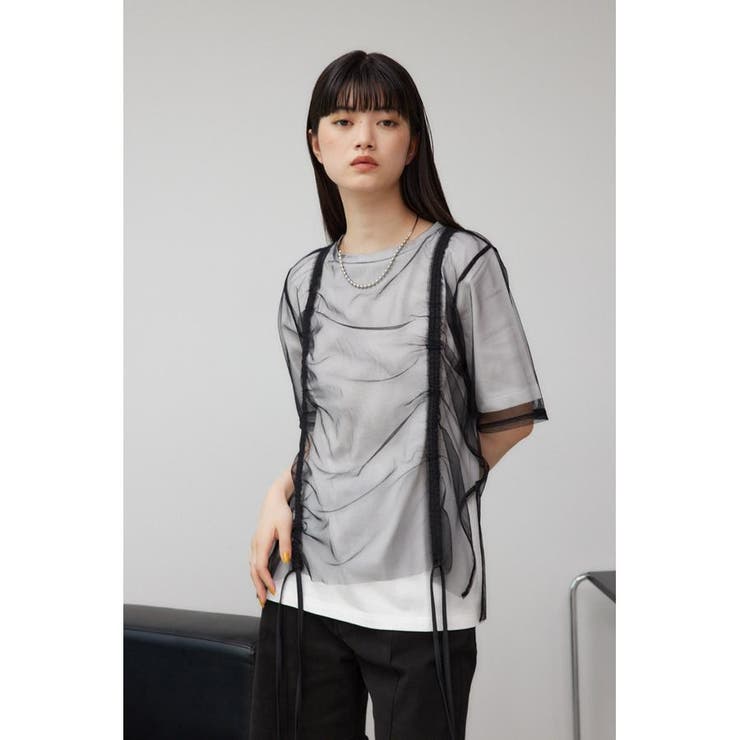 チュールレイヤードドロストトップス | AZUL BY MOUSSY | 詳細画像12 