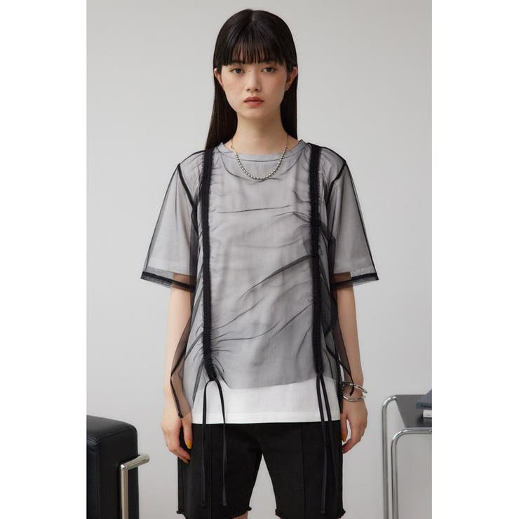 チュールレイヤードドロストトップス | AZUL BY MOUSSY | 詳細画像14 