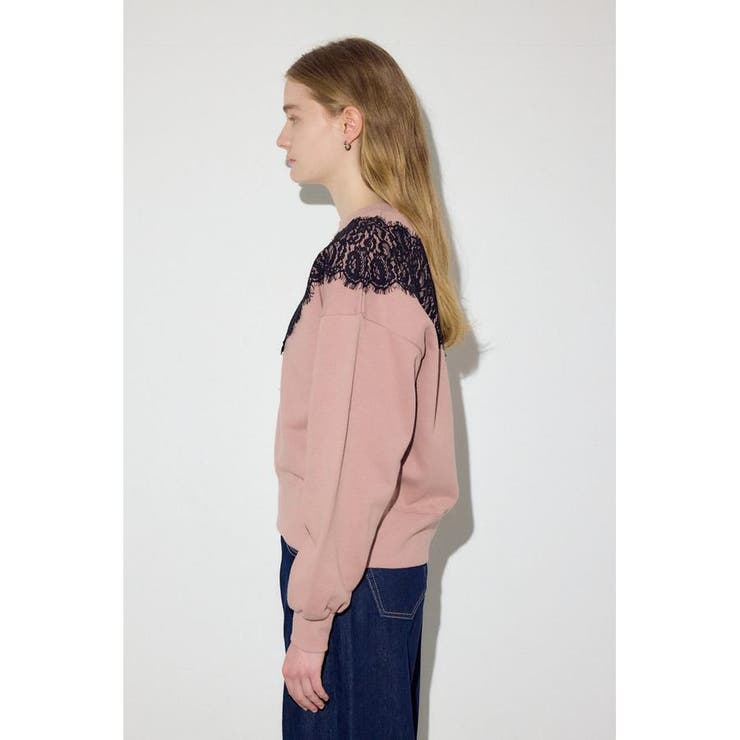 バイカラーレースクルーネックスウェット | AZUL BY MOUSSY | 詳細画像17 