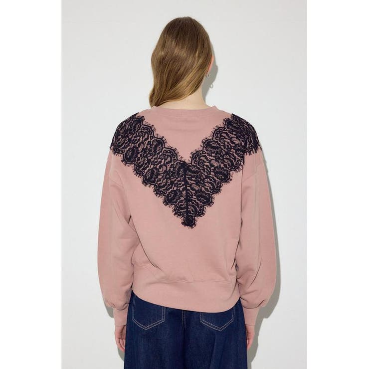 バイカラーレースクルーネックスウェット | AZUL BY MOUSSY | 詳細画像18 