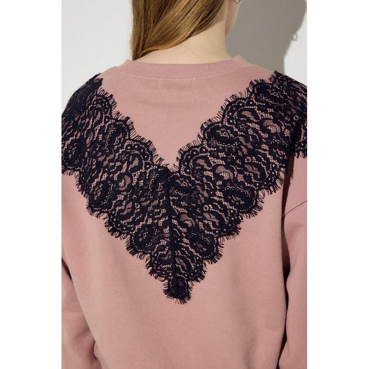バイカラーレースクルーネックスウェット | AZUL BY MOUSSY | 詳細画像20 