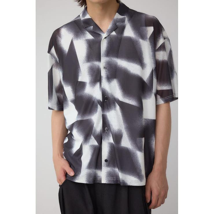 柄BLK5 | パワーネット総柄シャツ | AZUL BY MOUSSY