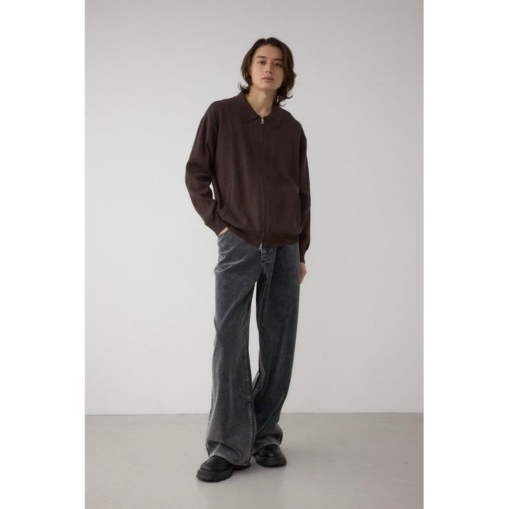 ジップアップ襟付きニットカーディガン | AZUL BY MOUSSY | 詳細画像16 