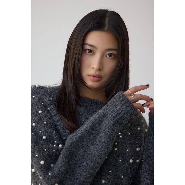 パールビジューニットトップス | AZUL BY MOUSSY | 詳細画像11 