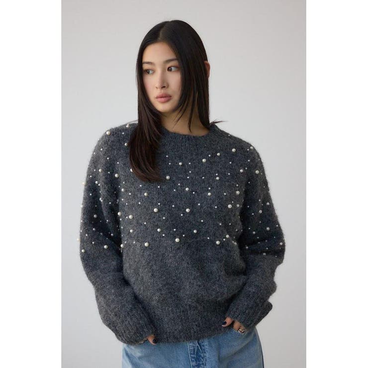 パールビジューニットトップス | AZUL BY MOUSSY | 詳細画像13 