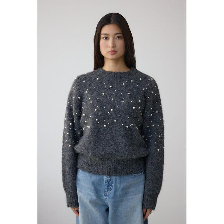 パールビジューニットトップス | AZUL BY MOUSSY | 詳細画像14 