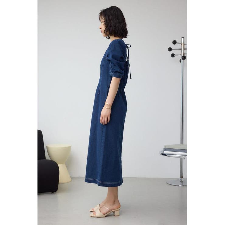 フロントジップ半袖デニムワンピース[品番：AZLW0023329]｜AZUL BY